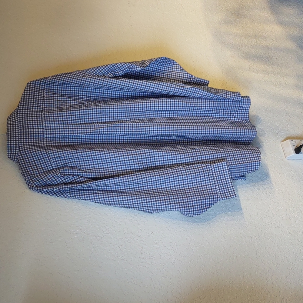 Wilkes & Riley | Supima Cotton Blue Plaid 20 X 36/37 NWT - Picture 5 of 5